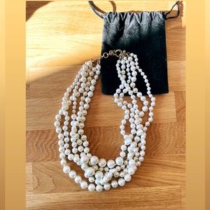 J Crew New Unworn Pearl Multi Strand Necklace